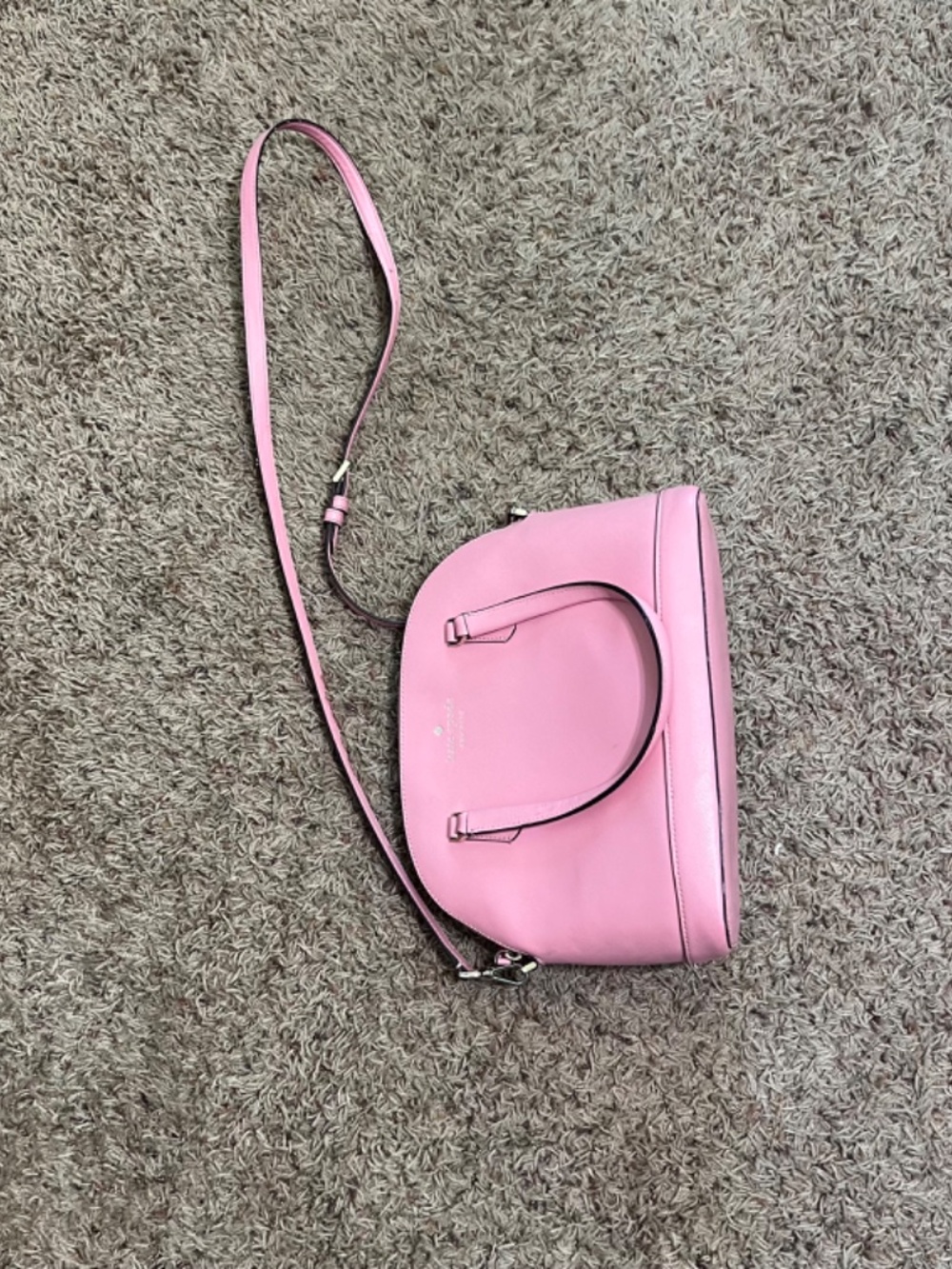 Kate Spade Pink Dome Satchel Crossbody Saffiano Leather Cute Everyday Bag - Picture 2 of 6